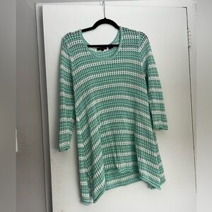 Jeanne Pierre Blue/Green Crochet Coverup